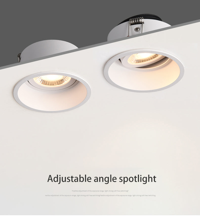 BRGT LED Spot Lights Recessed Downlight Aluminum Ceiling 5W 7W 12W 20W Cut Size 75mm Focus Lamp 110V 220V For Kitchen Home Indoor Lighting