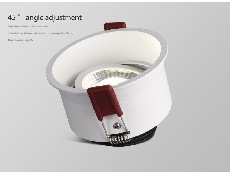 BRGT LED Spot Lights Recessed Downlight Aluminum Ceiling 5W 7W 12W 20W Cut Size 75mm Focus Lamp 110V 220V For Kitchen Home Indoor Lighting