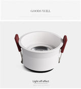 BRGT LED Spot Lights Recessed Downlight Aluminum Ceiling 5W 7W 12W 20W Cut Size 75mm Focus Lamp 110V 220V For Kitchen Home Indoor Lighting