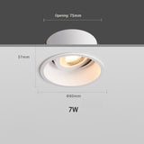 BRGT LED Spot Lights Recessed Downlight Aluminum Ceiling 5W 7W 12W 20W Cut Size 75mm Focus Lamp 110V 220V For Kitchen Home Indoor Lighting