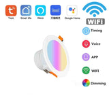 ZigBee Smart 12W LED Downlight WiFi APP Dimming Round Light 16 Million Colors Works With Tuya Alexa Google Home Gateway Control