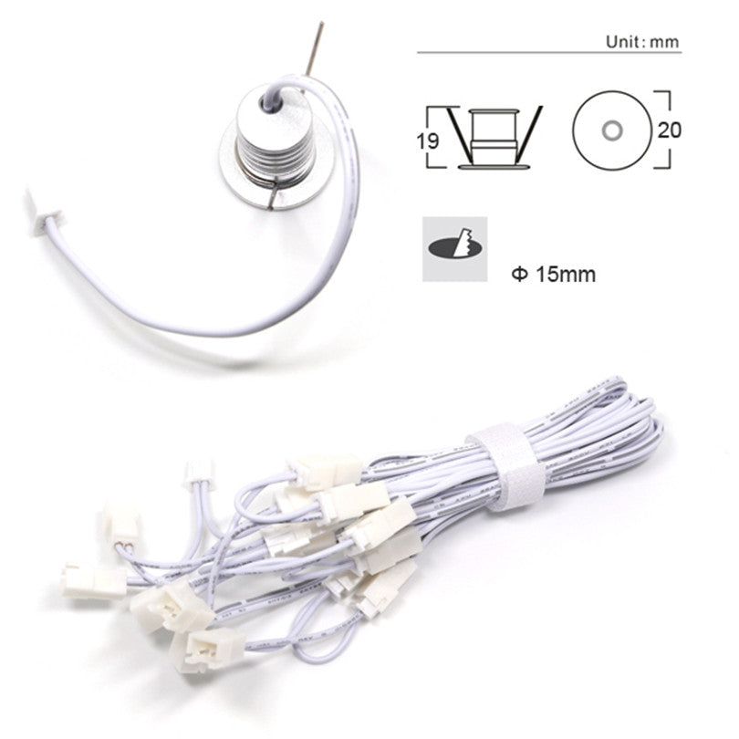 NEW Super MINI 1W x 6pcs 6W LED Downlights Under Cabinet Light Spotlight For Jewelry Lighting Night Lamp