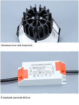 Dimmable embedded LED downlight COB ceiling spotlight 9W 12W 15W 18W LED light indoor lighting led panel light