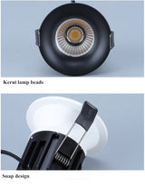 Dimmable embedded LED downlight COB ceiling spotlight 9W 12W 15W 18W LED light indoor lighting led panel light