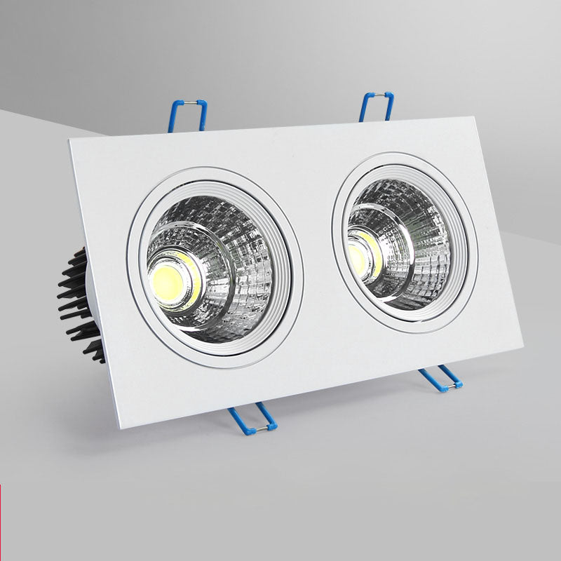 Square Dimmable Recessed LED Downlights 7W 10W 14W 20W COB LED Ceiling Lamp Spot Lights AC110-220V Warm Cold White Indoor Lighting