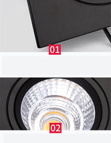 Square Dimmable Recessed LED Downlights 7W 10W 14W 20W COB LED Ceiling Lamp Spot Lights AC110-220V Warm Cold White Indoor Lighting