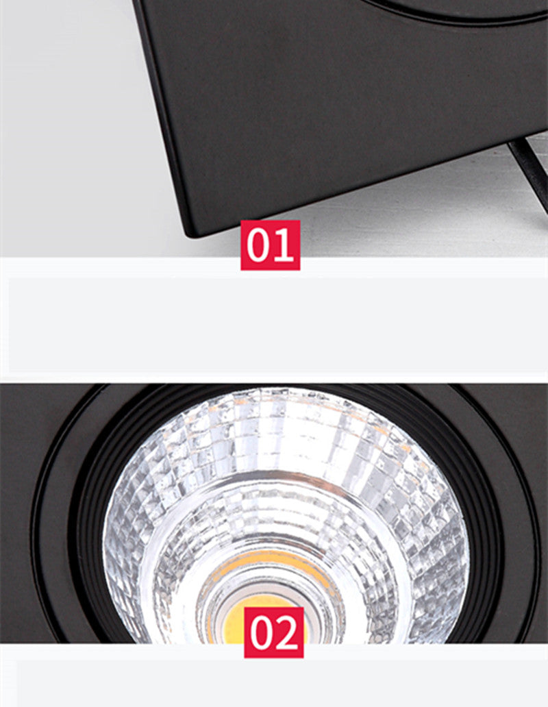 Square Dimmable Recessed LED Downlights 7W 10W 14W 20W COB LED Ceiling Lamp Spot Lights AC110-220V Warm Cold White Indoor Lighting