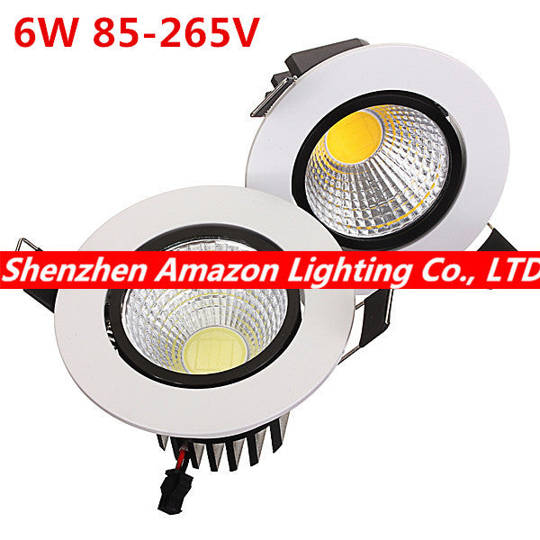 LED Downlight Ceiling Down Light with driver 85-265V 6W Warm White/Cold White indoor led light