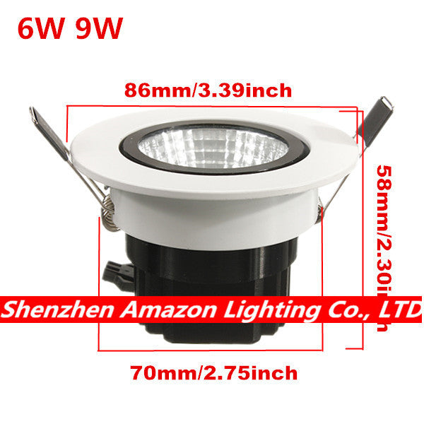 LED Downlight Ceiling Down Light with driver 85-265V 6W Warm White/Cold White indoor led light
