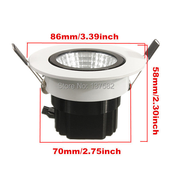 LED Downlight Ceiling Down Light with driver 85-265V 6W Warm White/Cold White indoor led light