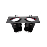 Square Bright Recessed Double LED Dimmable Downlight COB 14W 20W 24W LED Spot light Ceiling Lamp AC 85- 265V with Frosted lens