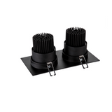 Square Bright Recessed Double LED Dimmable Downlight COB 14W 20W 24W LED Spot light Ceiling Lamp AC 85- 265V with Frosted lens