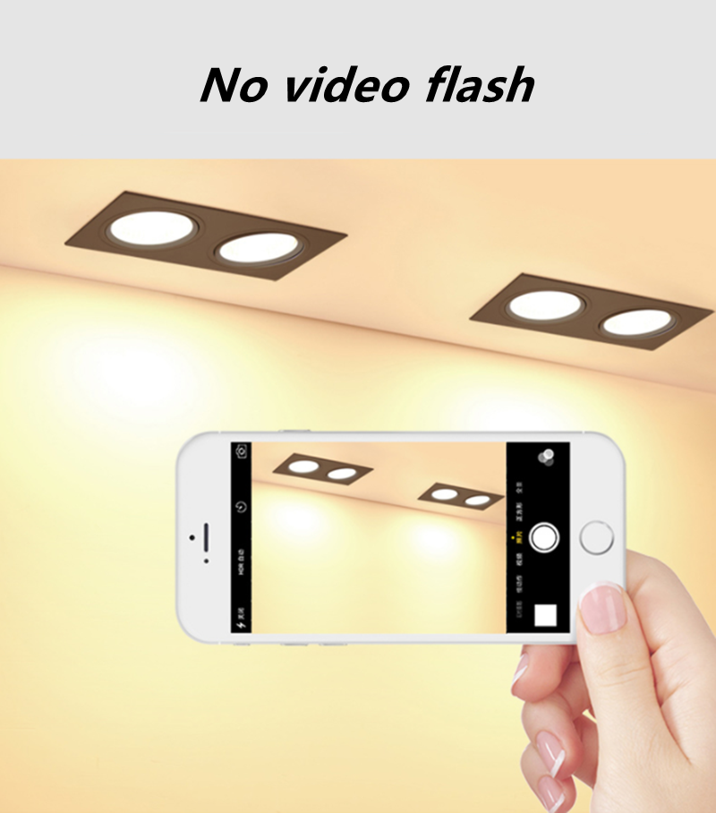 Square Bright Recessed Double LED Dimmable Downlight COB 14W 20W 24W LED Spot light Ceiling Lamp AC 85- 265V with Frosted lens