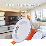 Recessed LED Ceiling Light LED 220V 5W Downlight Ultra-thin Recessed Ceiling Light Tricolor Lights Frosted Lens Indoor Lighting