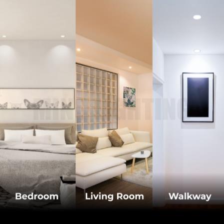 Recessed LED Ceiling Light LED 220V 5W Downlight Ultra-thin Recessed Ceiling Light Tricolor Lights Frosted Lens Indoor Lighting