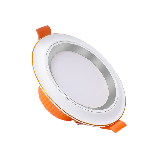 Recessed LED Ceiling Light LED 220V 5W Downlight Ultra-thin Recessed Ceiling Light Tricolor Lights Frosted Lens Indoor Lighting