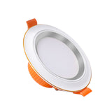 Recessed LED Ceiling Light LED 220V 5W Downlight Ultra-thin Recessed Ceiling Light Tricolor Lights Frosted Lens Indoor Lighting