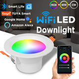 Led Down Light Smart Spot LED Downlights RGB Dimming 5W 7W 9W WIFI Ceiling Spot Light Indoor Lighting Recessed Bluetooth Lamp