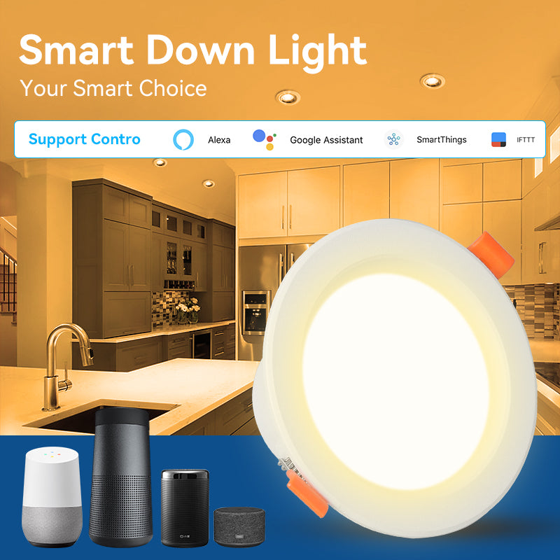 Led Down Light Smart Spot LED Downlights RGB Dimming 5W 7W 9W WIFI Ceiling Spot Light Indoor Lighting Recessed Bluetooth Lamp