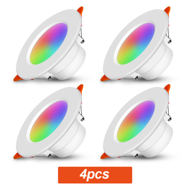 Tuya Smart Led Spot Lights Empotrable Ceiling Downlight 10W Bluetooth Wireless App Control Dimmable RGB+CW+WW Recessed Led Lamp