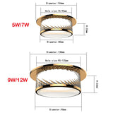 LED downlight golden warm light ceiling light round 5W/7W/9W/12W 110V 220V three-color variable