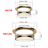 LED downlight golden warm light ceiling light round 5W/7W/9W/12W 110V 220V three-color variable