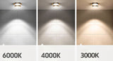 LED downlight golden warm light ceiling light round 5W/7W/9W/12W 110V 220V three-color variable