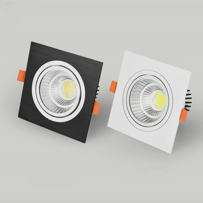Recessed Square Dimmable LED Downlights 7W 9W 12W COB LED Ceiling Lamp AC85-265V Warm/Cold White LED Spot Lights Indoor Lighting