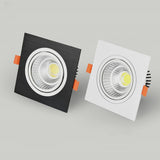 Recessed Square Dimmable LED Downlights 7W 9W 12W COB LED Ceiling Lamp AC85-265V Warm/Cold White LED Spot Lights Indoor Lighting