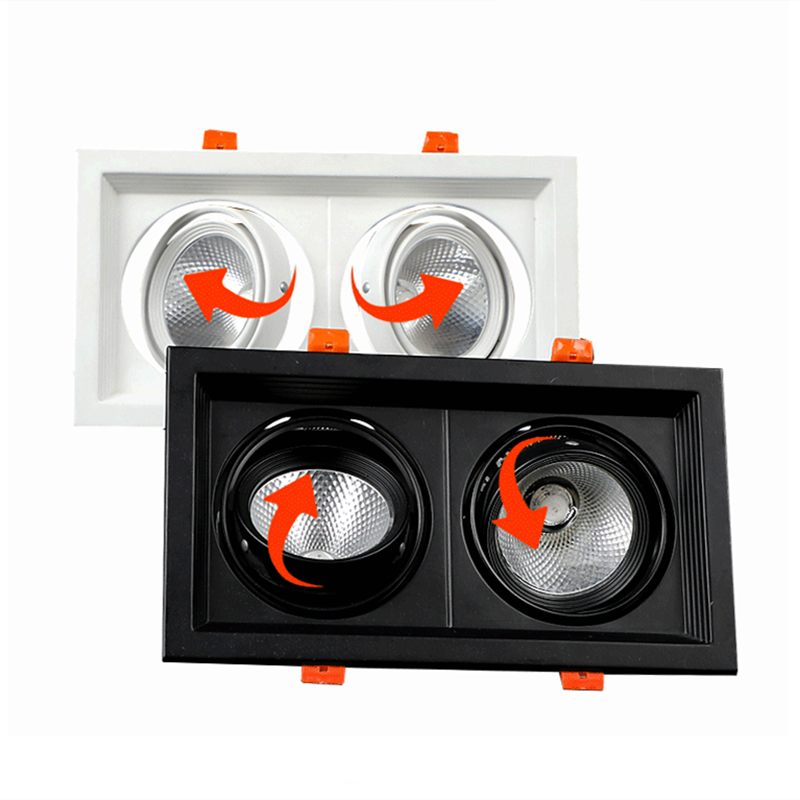 QIUBOSS Dimmable LED Recessed Downlights 220V Led Embedded Spotlights 10W 20W COB Ceiling Lamp Square Lighting Lights for Indoor