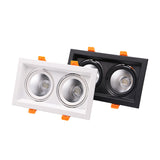 QIUBOSS Dimmable LED Recessed Downlights 220V Led Embedded Spotlights 10W 20W COB Ceiling Lamp Square Lighting Lights for Indoor