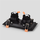 QIUBOSS Dimmable LED Recessed Downlights 220V Led Embedded Spotlights 10W 20W COB Ceiling Lamp Square Lighting Lights for Indoor