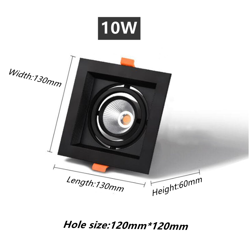 QIUBOSS Dimmable LED Recessed Downlights 220V Led Embedded Spotlights 10W 20W COB Ceiling Lamp Square Lighting Lights for Indoor