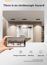 QIUBOSS Dimmable LED Recessed Downlights 220V Led Embedded Spotlights 10W 20W COB Ceiling Lamp Square Lighting Lights for Indoor