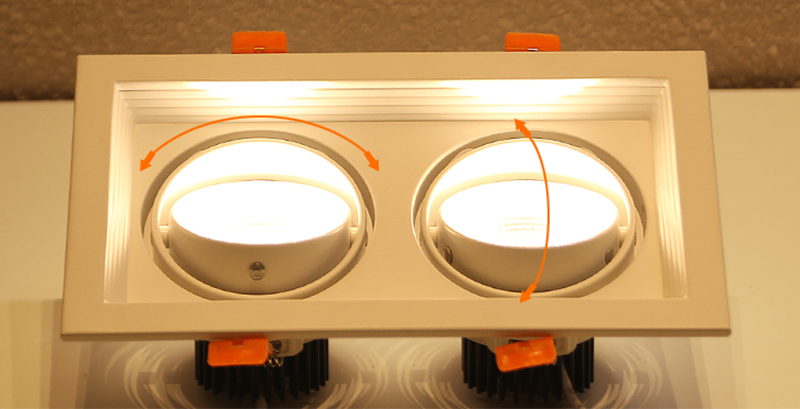 QIUBOSS Dimmable LED Recessed Downlights 220V Led Embedded Spotlights 10W 20W COB Ceiling Lamp Square Lighting Lights for Indoor