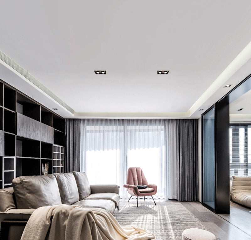 QIUBOSS Dimmable LED Recessed Downlights 220V Led Embedded Spotlights 10W 20W COB Ceiling Lamp Square Lighting Lights for Indoor