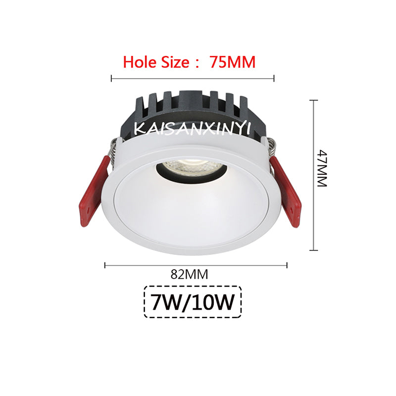 2022 New High Anti-Glare LED COB Recessed Downlight 3W 5W 7W 10W 110V 220V Dimmable Ceiling Spot Lights Indoor Lighting