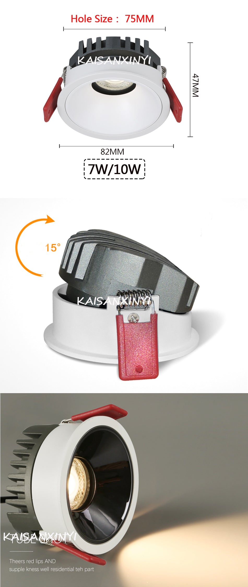 2022 New High Anti-Glare LED COB Recessed Downlight 3W 5W 7W 10W 110V 220V Dimmable Ceiling Spot Lights Indoor Lighting