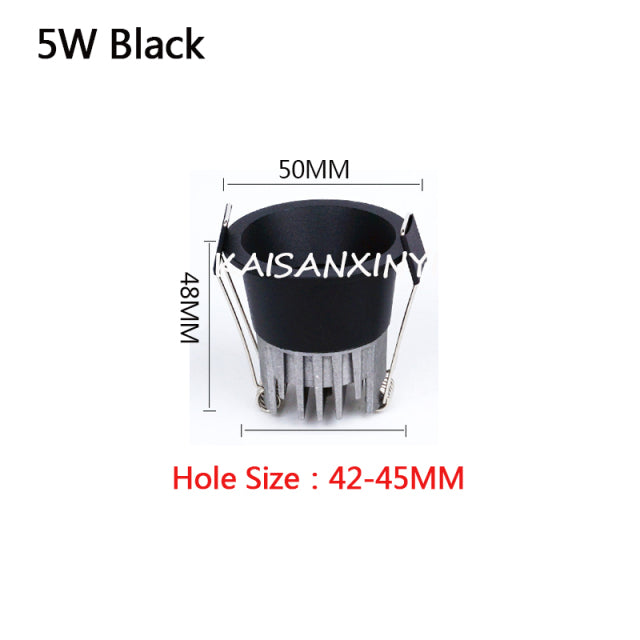 2022 New High Anti-Glare LED COB Recessed Downlight 3W 5W 7W 10W 110V 220V Dimmable Ceiling Spot Lights Indoor Lighting