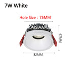 2022 New High Anti-Glare LED COB Recessed Downlight 3W 5W 7W 10W 110V 220V Dimmable Ceiling Spot Lights Indoor Lighting