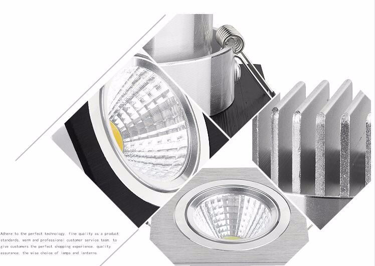 LED COB Downlight Dimmable ac110-240V 7W 9W 12W Recessed Led ceiling lamp Spot light Bulbs Indoor Lighting