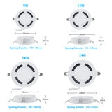 LED Downlight Ceiling Spot Honeycomb Luminescence AC120-265V 4 Pcs Round Recessed Lamp 18W 24W 36W 9W Bedroom Indoor Lighting