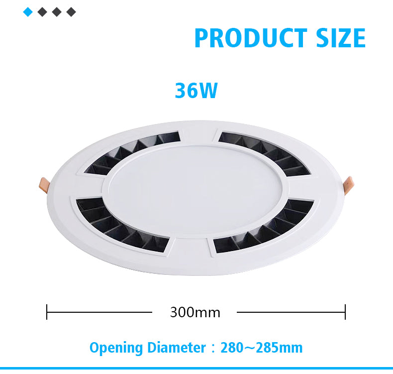 LED Downlight Ceiling Spot Honeycomb Luminescence AC120-265V 4 Pcs Round Recessed Lamp 18W 24W 36W 9W Bedroom Indoor Lighting