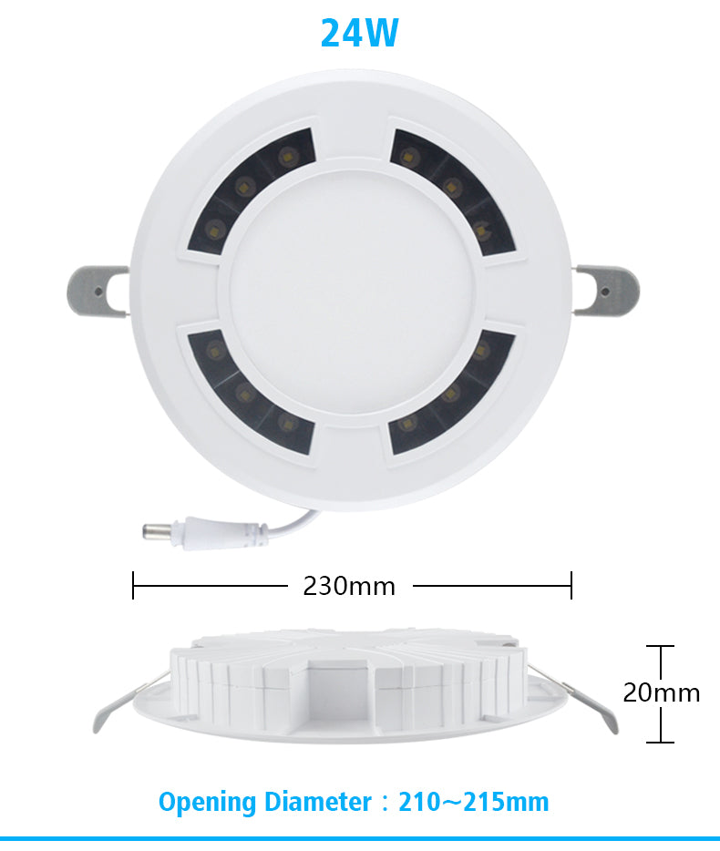 LED Downlight Ceiling Spot Honeycomb Luminescence AC120-265V 4 Pcs Round Recessed Lamp 18W 24W 36W 9W Bedroom Indoor Lighting