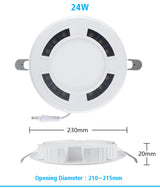 LED Downlight Ceiling Spot Honeycomb Luminescence AC120-265V 4 Pcs Round Recessed Lamp 18W 24W 36W 9W Bedroom Indoor Lighting