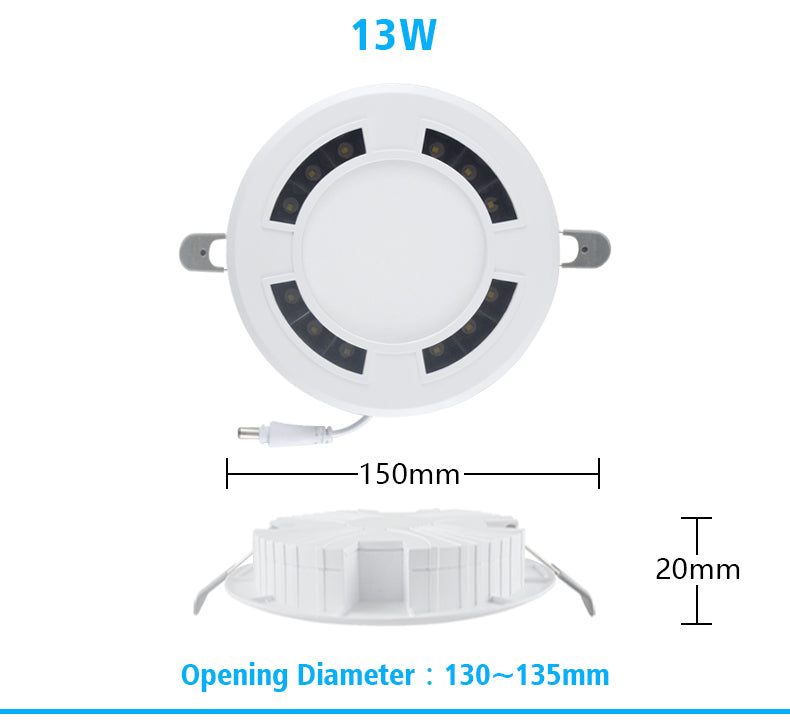 LED Downlight Ceiling Spot Honeycomb Luminescence AC120-265V 4 Pcs Round Recessed Lamp 18W 24W 36W 9W Bedroom Indoor Lighting