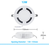 LED Downlight Ceiling Spot Honeycomb Luminescence AC120-265V 4 Pcs Round Recessed Lamp 18W 24W 36W 9W Bedroom Indoor Lighting