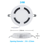 LED Downlight Ceiling Spot Honeycomb Luminescence AC120-265V 4 Pcs Round Recessed Lamp 18W 24W 36W 9W Bedroom Indoor Lighting