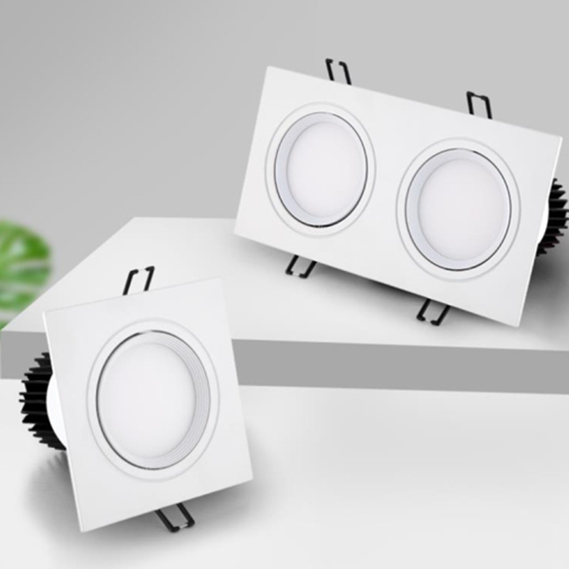 New Recessed Double LED Dimmable Downlight COB 7w 9w 12W Spot Decoration Room Ceiling Lamp AC 110V 220V Led Panel Lights