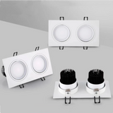 New Recessed Double LED Dimmable Downlight COB 7w 9w 12W Spot Decoration Room Ceiling Lamp AC 110V 220V Led Panel Lights